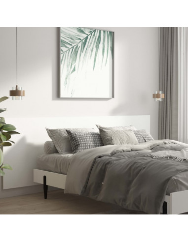 Testiera per Letto Bianca 240x1,5x80 cm in Legno Ingegnerizzato