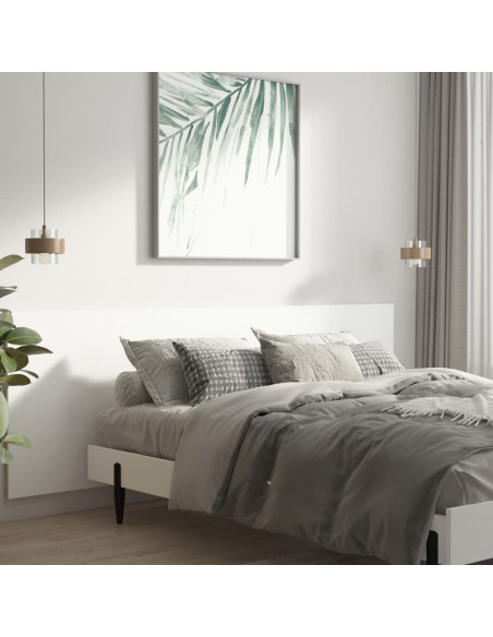 Testiera per Letto Bianca 240x1,5x80 cm in Legno Ingegnerizzato