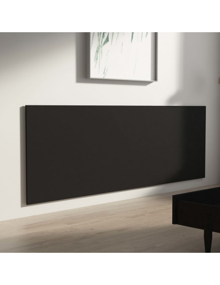 Testiera per Letto Nera 240x1,5x80 cm in Legno Ingegnerizzato