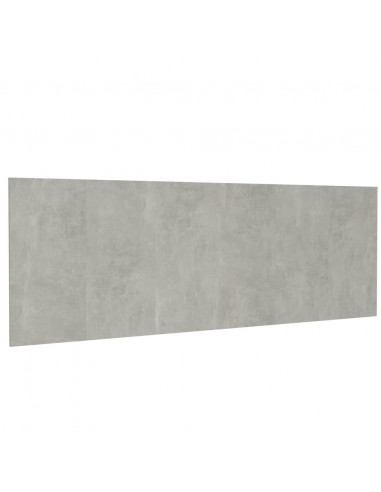 Testiera Letto Grigio Cemento 240x1,5x80cm Legno Ingegnerizzato