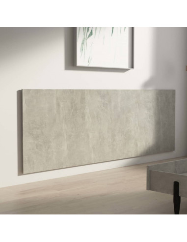 Testiera Letto Grigio Cemento 240x1,5x80cm Legno Ingegnerizzato