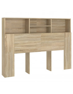 Testiera con Scomparti Rovere Sonoma 140x19x103,5 cm 2