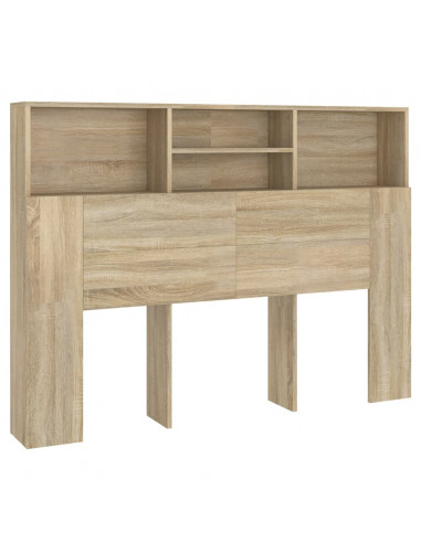 Testiera con Scomparti Rovere Sonoma 140x19x103,5 cm