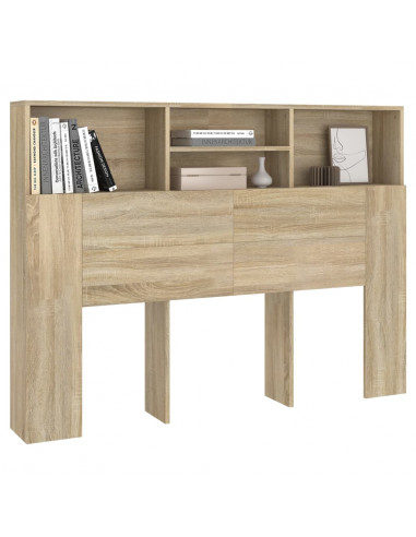 Testiera con Scomparti Rovere Sonoma 140x19x103,5 cm