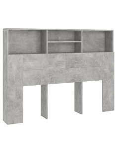 Testiera con Scomparti Grigio Cemento 140x19x103,5 cm 2