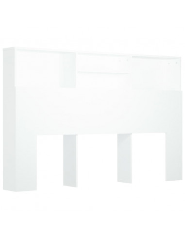 Testiera con Contenitore Bianco 160x19x103,5 cm