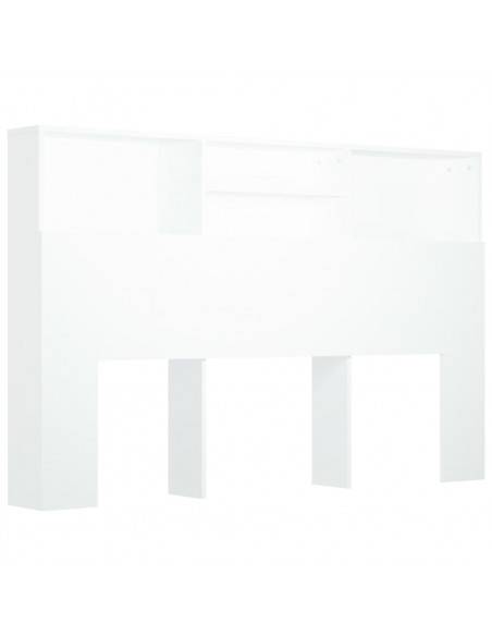 Testiera con Contenitore Bianco 160x19x103,5 cm