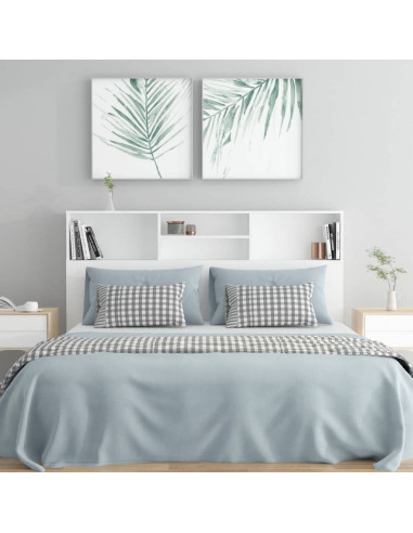 Testiera con Contenitore Bianco 160x19x103,5 cm