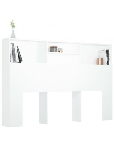 Testiera con Contenitore Bianco 160x19x103,5 cm