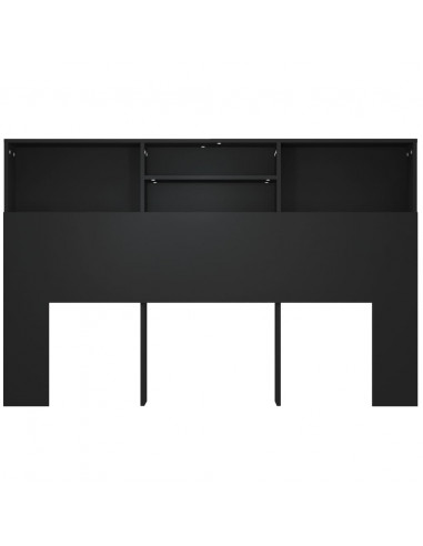 Testiera con Contenitore Nero 160x19x103,5 cm