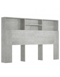 Testiera con Scomparti Grigio Cemento 160x19x103,5 cm 2