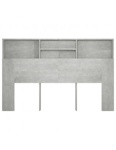 Testiera con Scomparti Grigio Cemento 160x19x103,5 cm