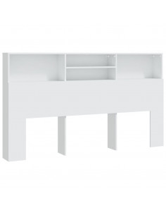 Testiera con Contenitore Bianco 180x19x103,5 cm 2