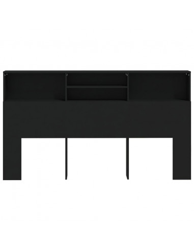 Testiera con Contenitore Nera 180x19x103,5 cm