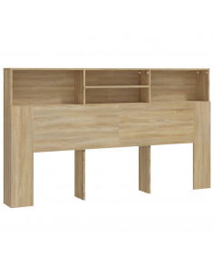 Testiera con Scomparti Rovere Sonoma 180x19x103,5 cm 2