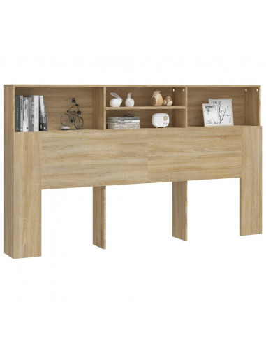 Testiera con Scomparti Rovere Sonoma 180x19x103,5 cm