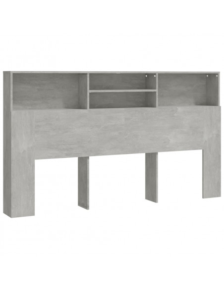 Testiera con Scomparti Grigio Cemento 180x19x103,5 cm