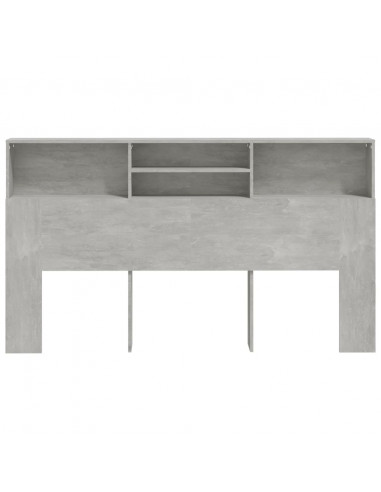 Testiera con Scomparti Grigio Cemento 180x19x103,5 cm