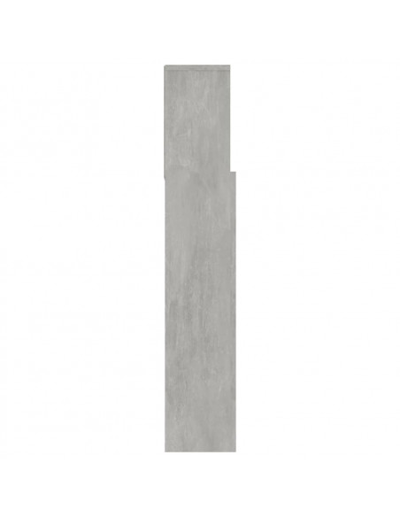 Testiera con Scomparti Grigio Cemento 180x19x103,5 cm