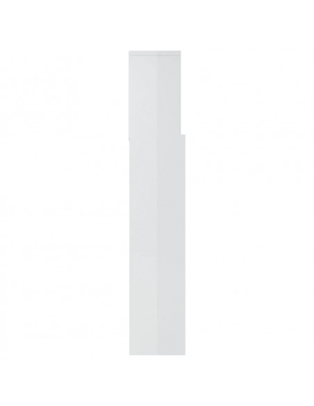 Testiera con Scomparti Bianco Lucido 180x19x103,5 cm