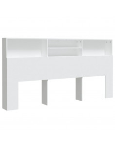 Testiera con Contenitore Bianco 200x19x103,5 cm 2