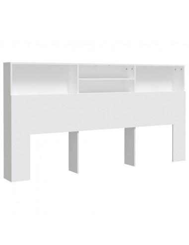 Testiera con Contenitore Bianco 200x19x103,5 cm