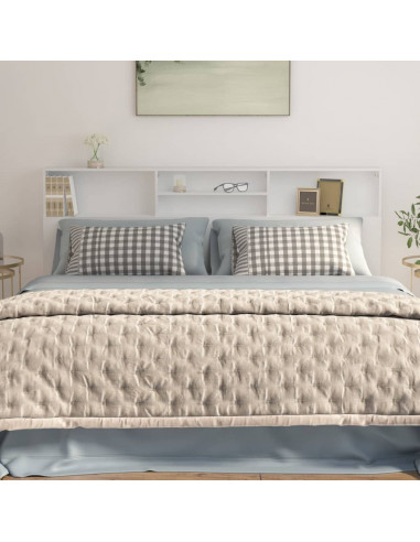 Testiera con Contenitore Bianco 200x19x103,5 cm