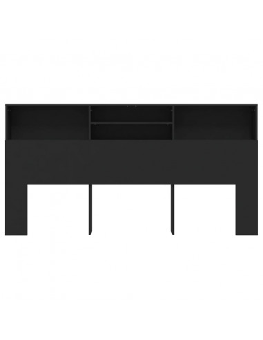 Testiera con Contenitore Nero 200x19x103,5 cm