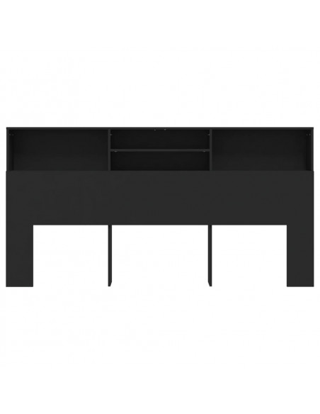 Testiera con Contenitore Nero 200x19x103,5 cm