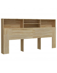 Testiera con Contenitore Rovere Sonoma 200x19x103,5 cm 2