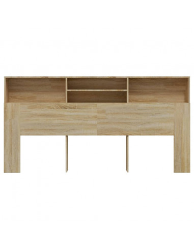 Testiera con Contenitore Rovere Sonoma 200x19x103,5 cm