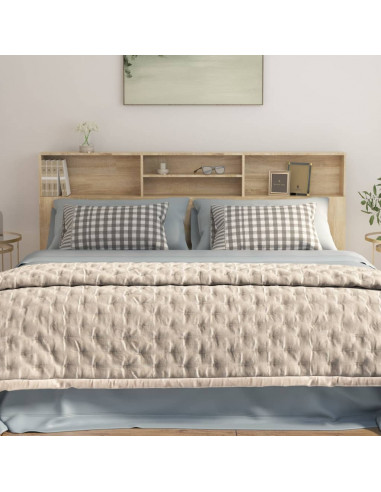 Testiera con Contenitore Rovere Sonoma 200x19x103,5 cm