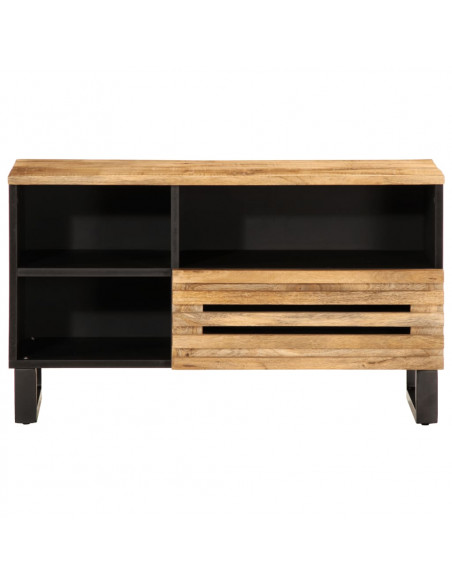Mobile Porta TV 80x34x46 cm in Legno Massello di Mango Grezzo