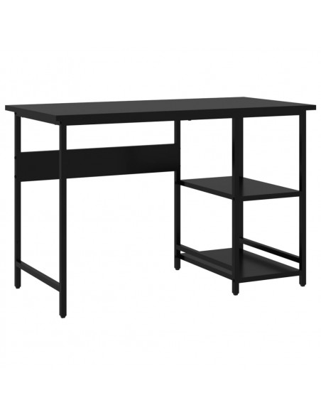 Scrivania per Computer Nera 105x55x72 cm in MDF e Metallo