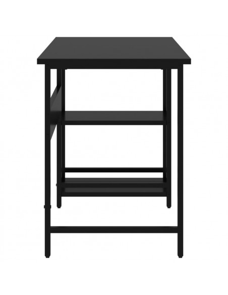 Scrivania per Computer Nera 105x55x72 cm in MDF e Metallo