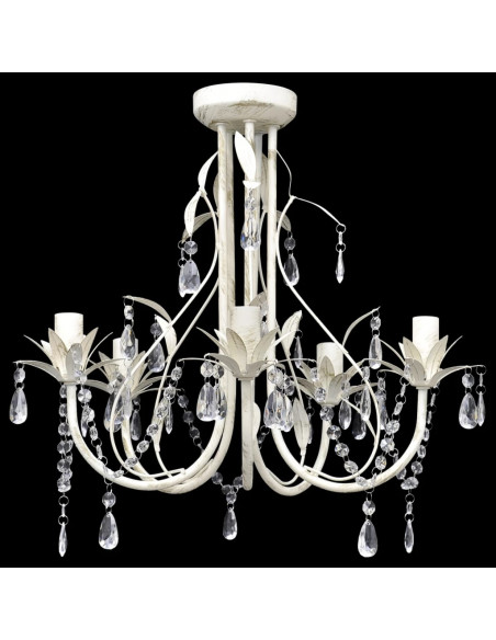 Lampada da Soffitto Lampadario in Cristallo con 5 Portalampade