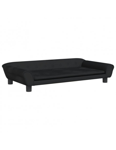 Lettino per Cani Nero 100x50x21 cm in Velluto