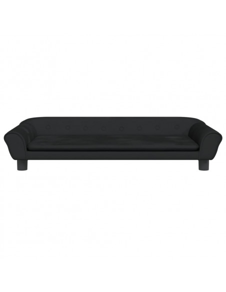 Lettino per Cani Nero 100x50x21 cm in Velluto