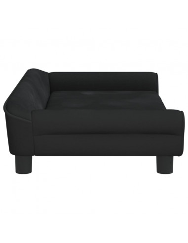 Lettino per Cani Nero 100x50x21 cm in Velluto