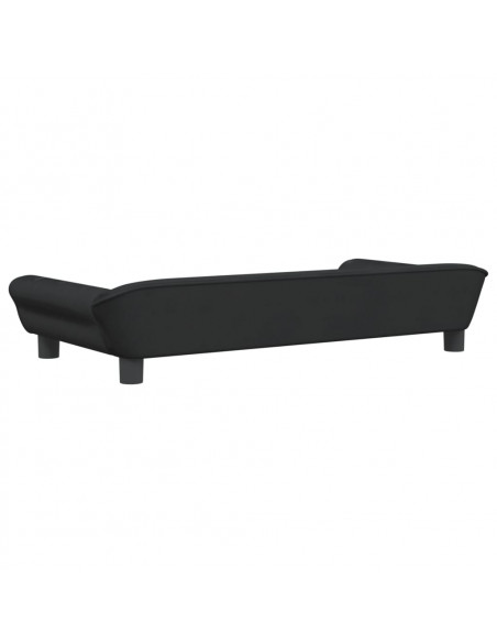 Lettino per Cani Nero 100x50x21 cm in Velluto