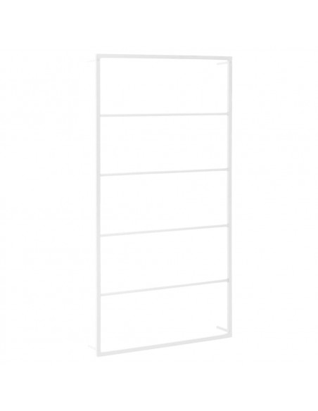 Portasciugamani Bianco 60x10x116 cm in Acciaio