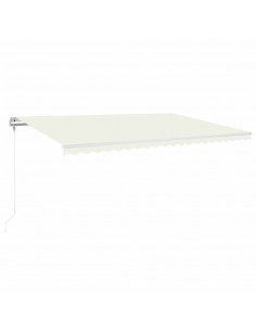 Tenda Automatica con Sensore Vento e LED 500x350 cm Crema 2