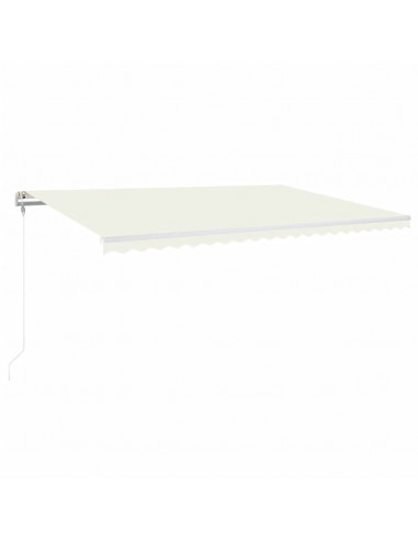 Tenda Automatica con Sensore Vento e LED 500x350 cm Crema
