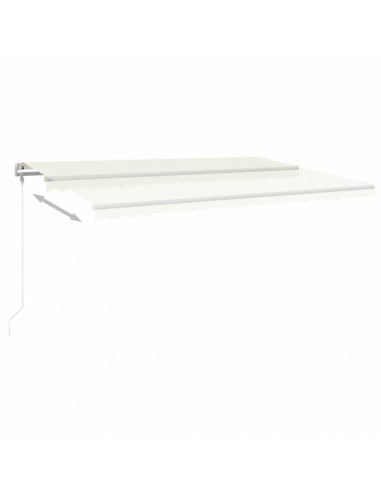 Tenda Automatica con Sensore Vento e LED 500x350 cm Crema