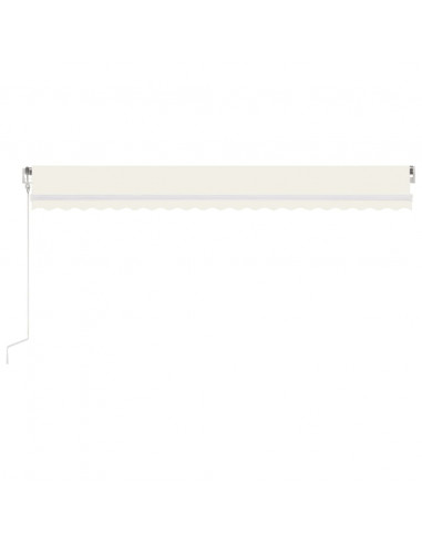 Tenda Automatica con Sensore Vento e LED 500x350 cm Crema