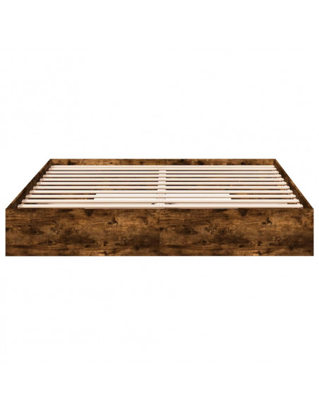 Giroletto con Cassetti Rovere Fumo 200x200 cm Legno Multistrato