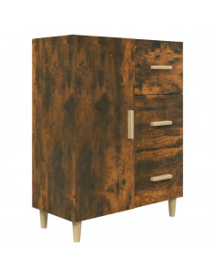 Credenza Rovere Fumo 69,5x34x90 cm in Legno Multistrato 2