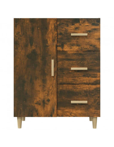 Credenza Rovere Fumo 69,5x34x90 cm in Legno Multistrato