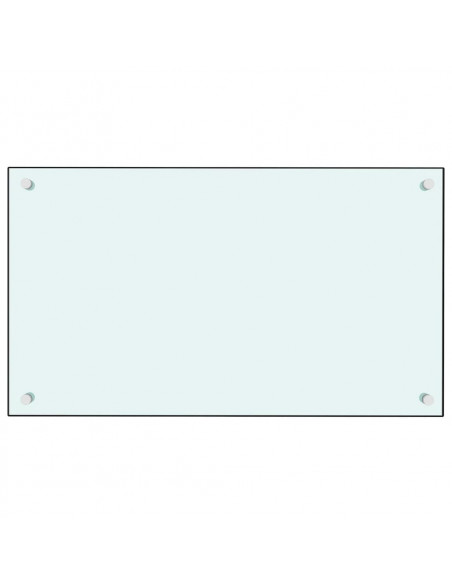 Paraschizzi per Cucina 2 pz Bianchi 70x60 cm in Vetro Temperato