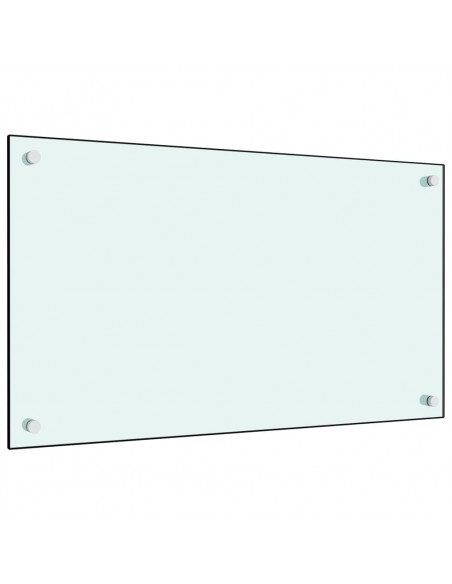 Paraschizzi per Cucina 2 pz Bianchi 70x60 cm in Vetro Temperato